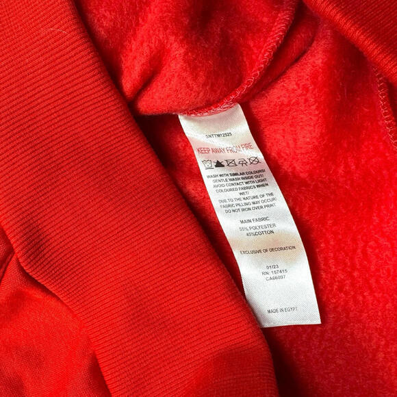 Sonneti London Hoodie Mens L Red Spellout Hooded Fleece Streetwear Relax Casual - Picture 10 of 10